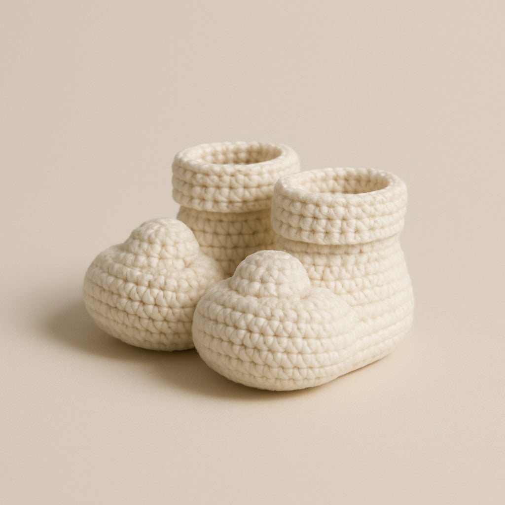 Yarnspresso — Cotton Cloud Baby Booties — Amigurumi Cotton Crochet Pattern