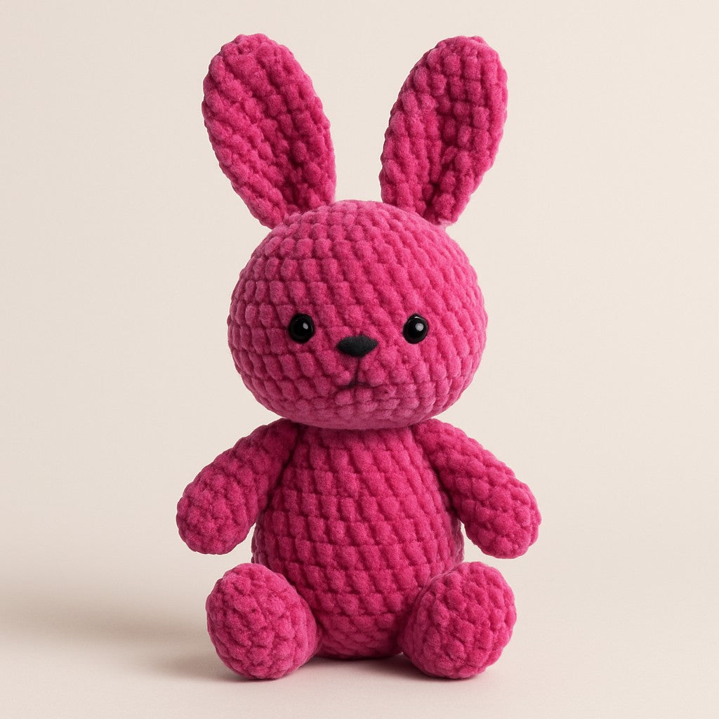 Yarnspresso — Fuchsia Velvet Bunny — Velvet Baby Fuchsia Crochet Pattern
