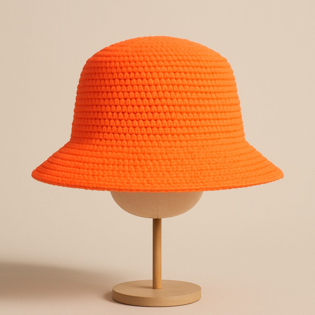 Yarnspresso — Neon Breeze Summer Bucket Hat — Crochet Pattern