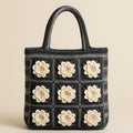 Yarnspresso — Ocean Breeze Tote with 3D Flower Motifs — Knitting Pattern