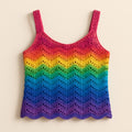Yarnspresso — Rainbow Waves Summer Top — Magic Wool De Luxe Rainbow 2 Crochet Pattern