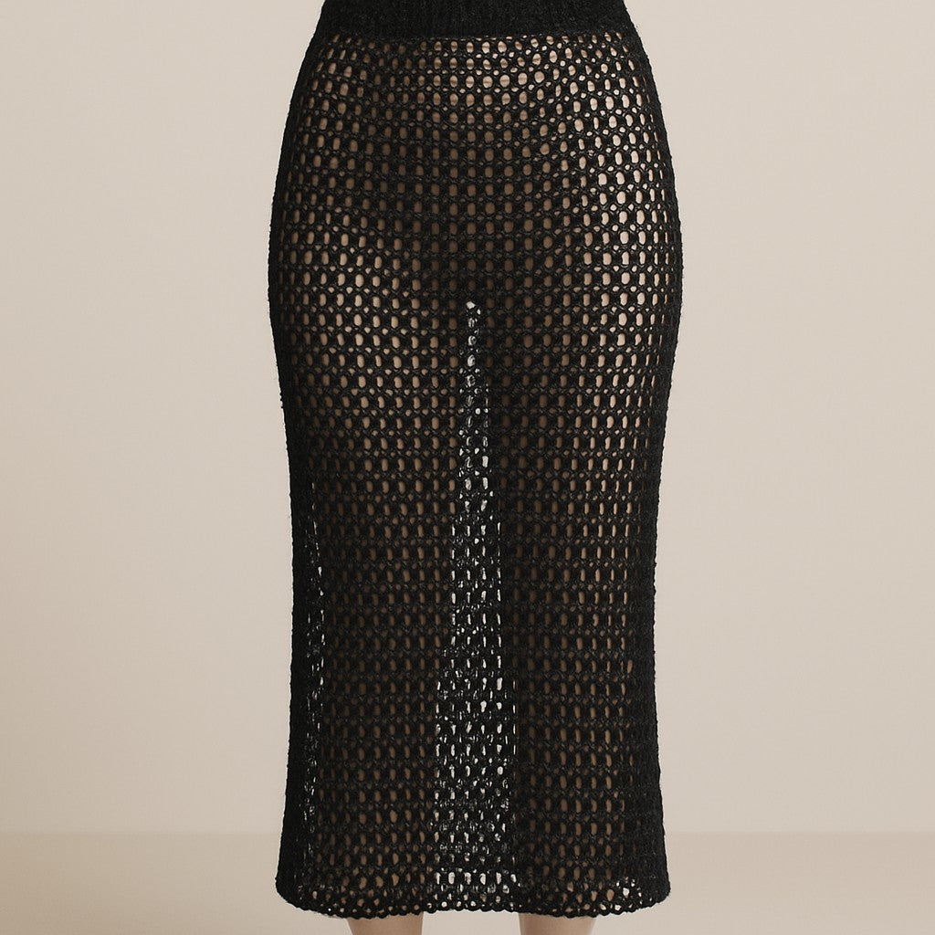 Yarnspresso — Sheer Velvet Mesh Beach Skirt Cover-up — Knitting Pattern