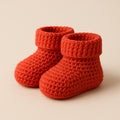 Yarnspresso — Tomato Red Baby Booties — Amigurumi Cotton Tomato Red Knitting Pattern