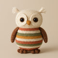 Yarnspresso — Whimsical Stripe Owl Amigurumi — Cakes Aran Crochet Pattern
